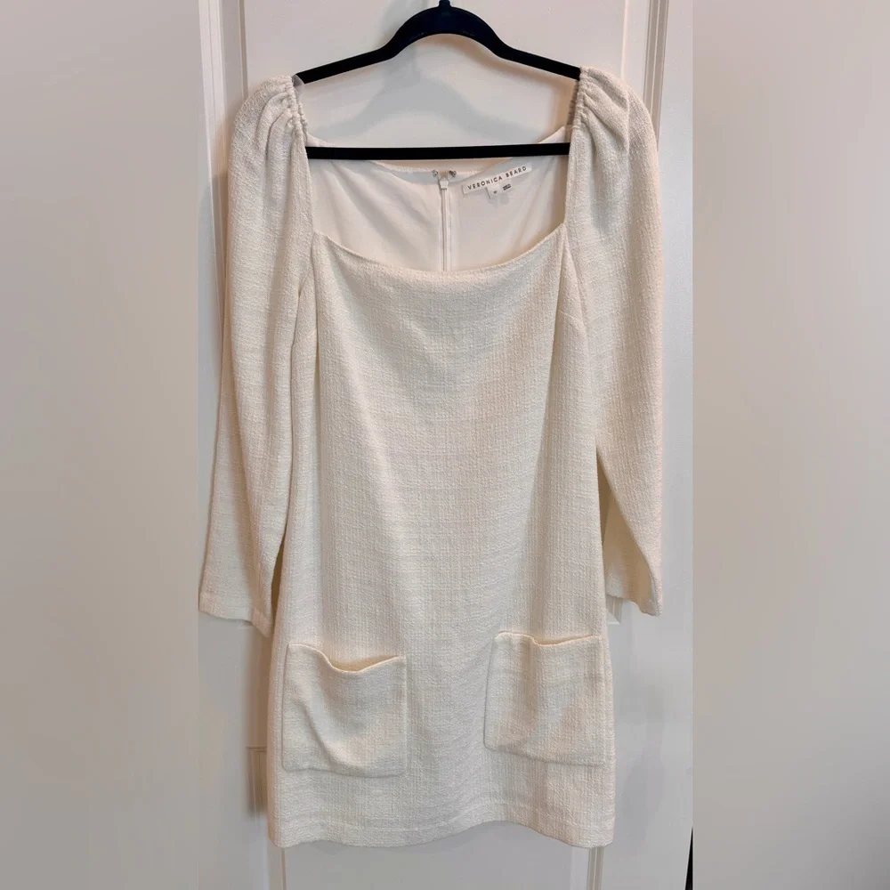 Veronica Beard White Long Sleeve Dress - Picture 2 of 4